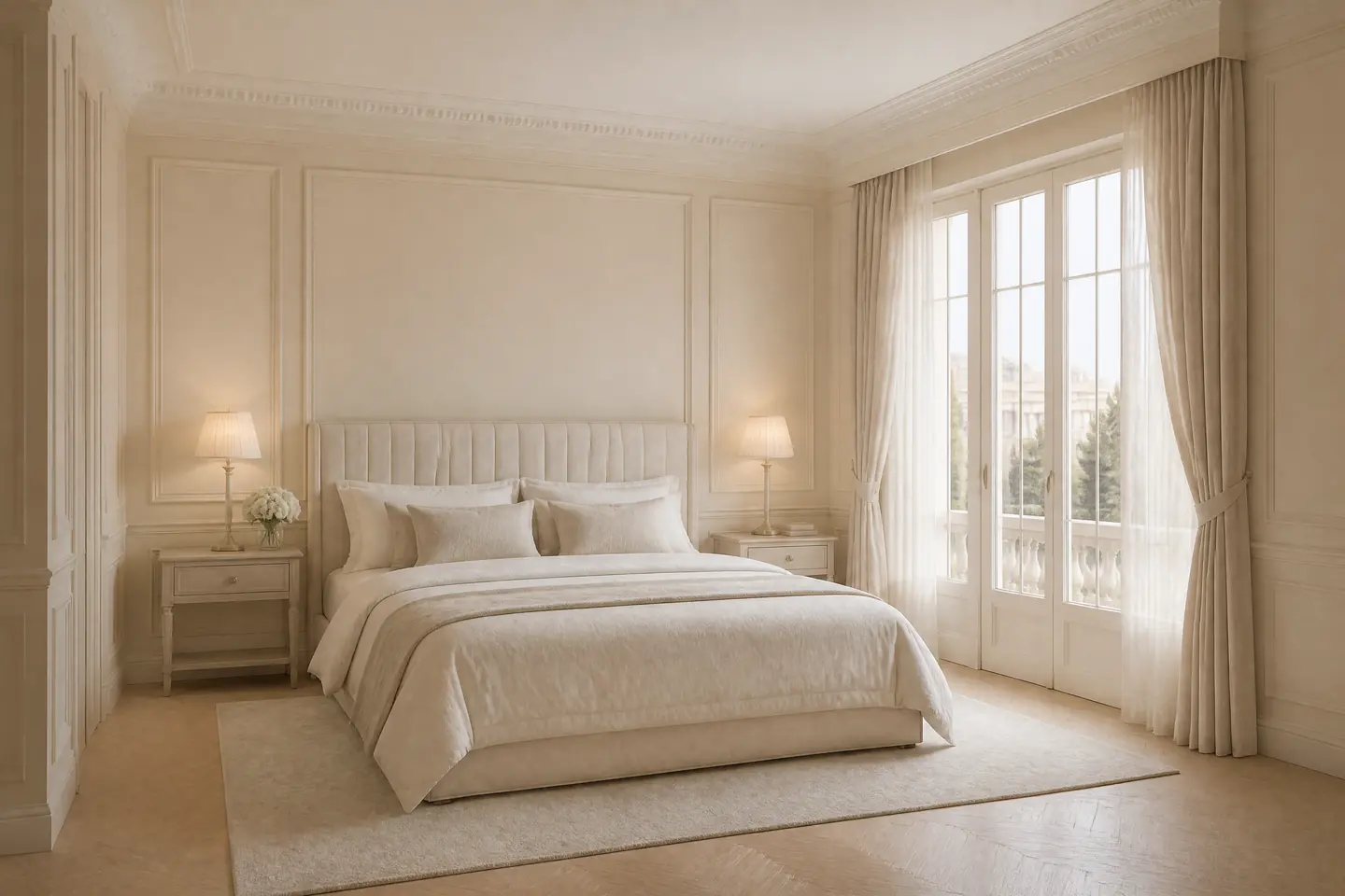 A bedroom in the Neoclassical style