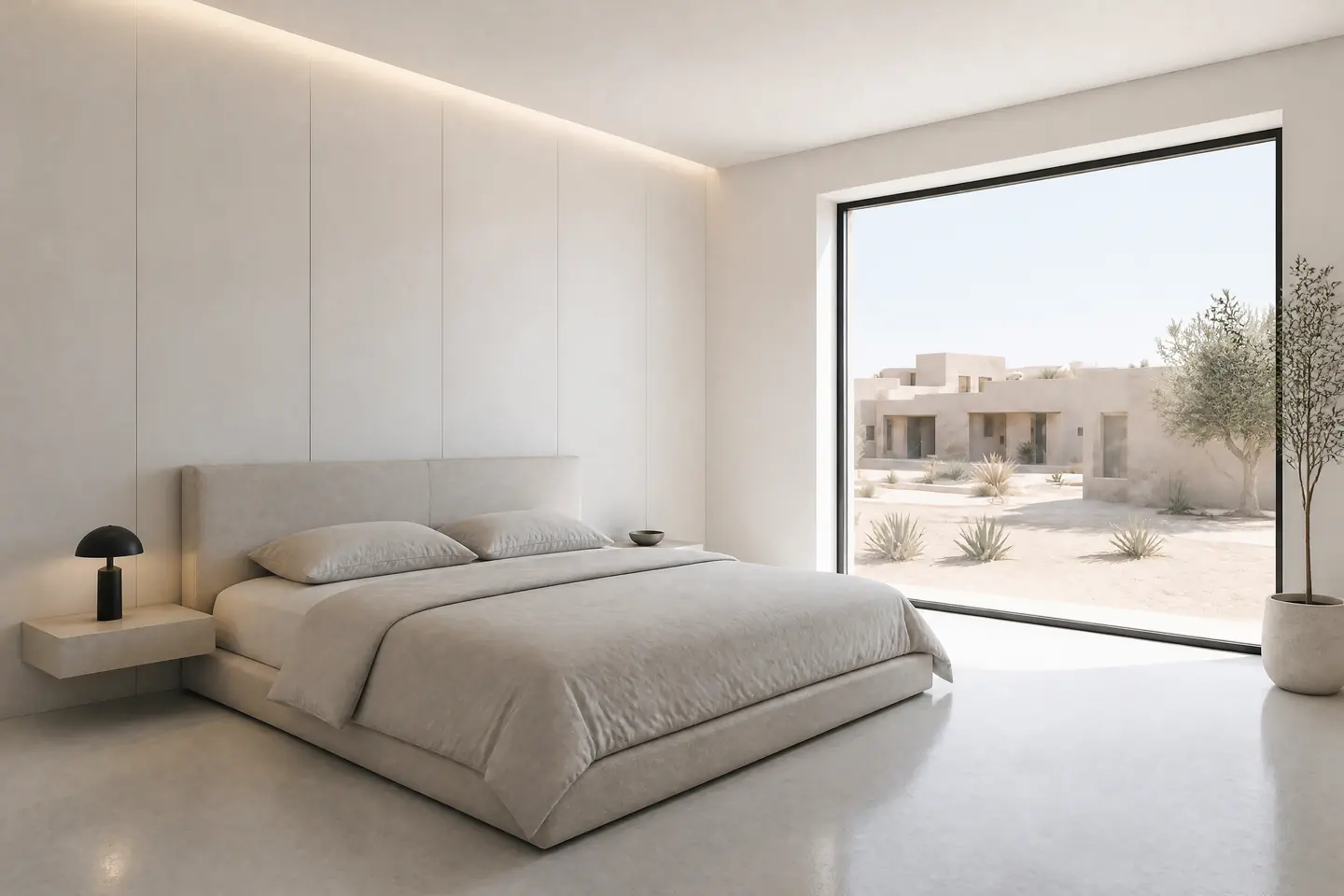A bedroom in the Modern style