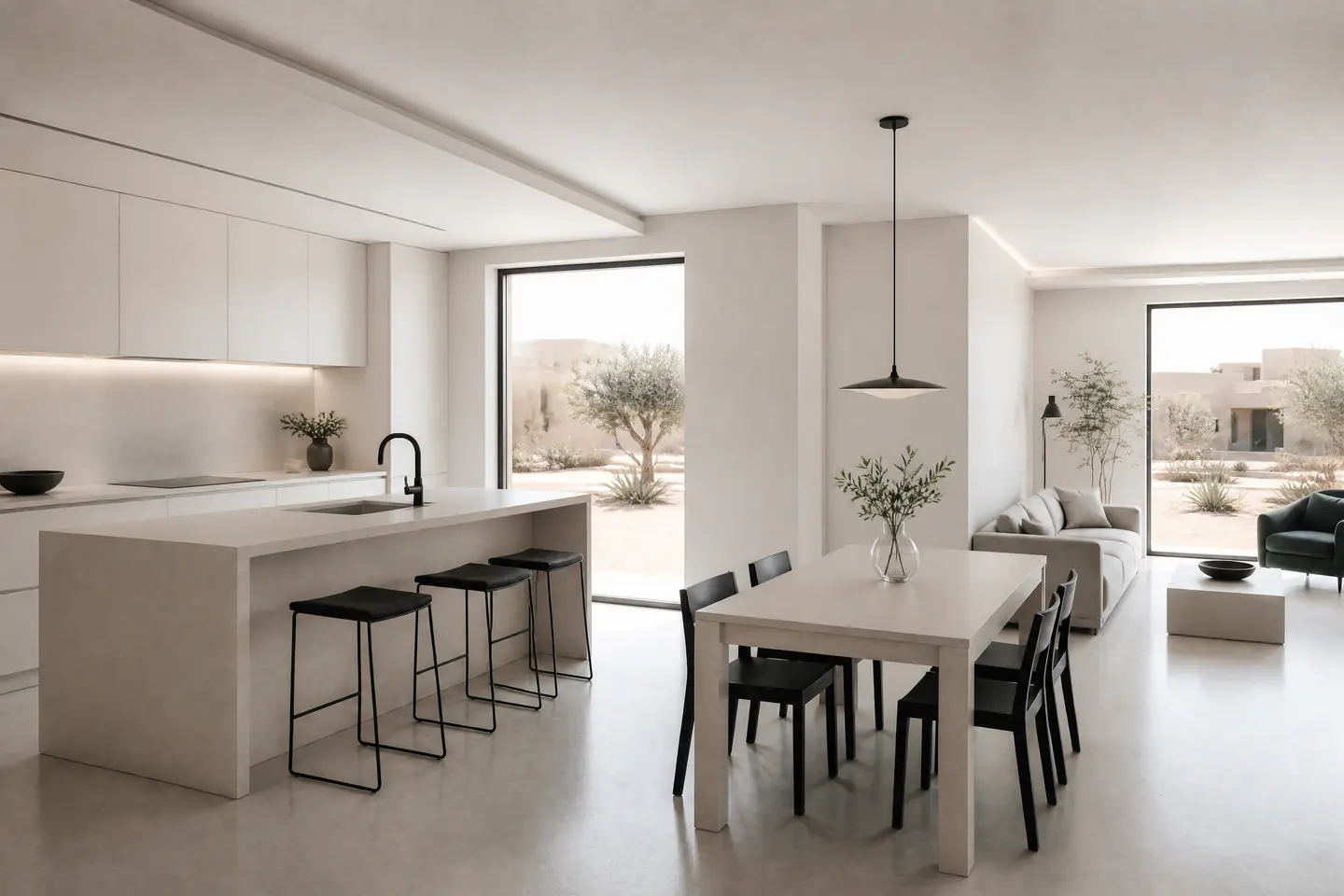 A dining area in the Modern style