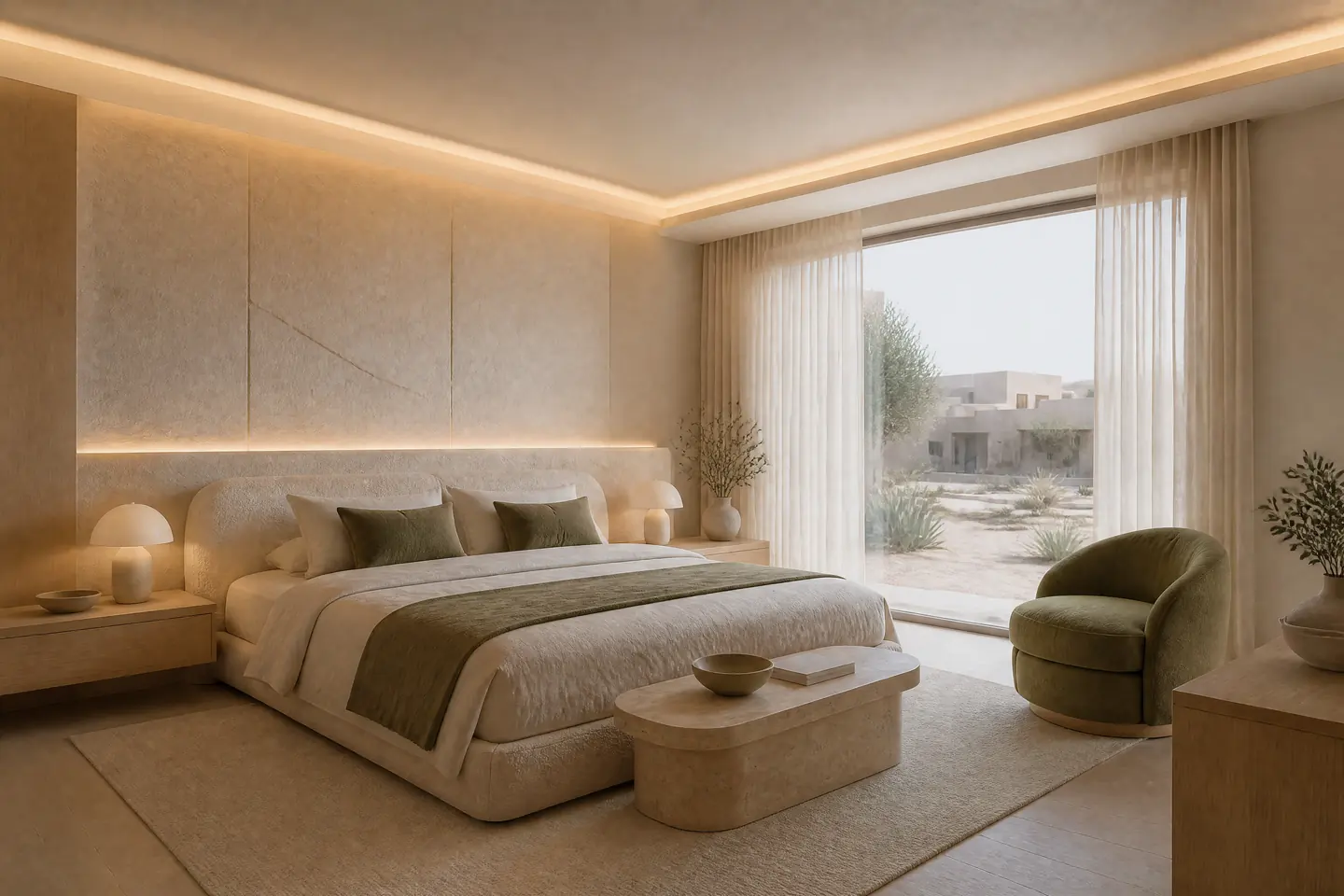 A bedroom in the Contemporary style