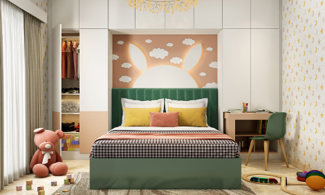 Baby bed in children's room design
