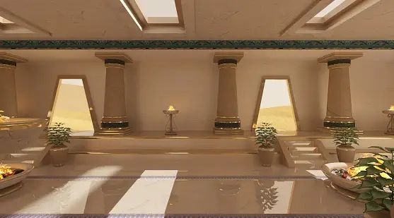 أشكال البناء في الطراز الفرعوني