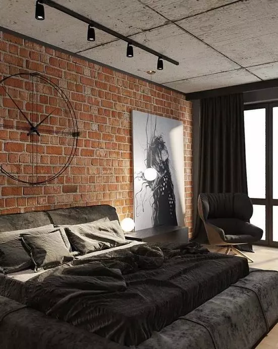 Industrial bedroom design